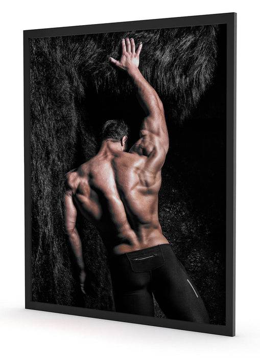 Pixxprint Muskulöser sexy Mann, Poster mit Bilderrahmen Tägliche Deals