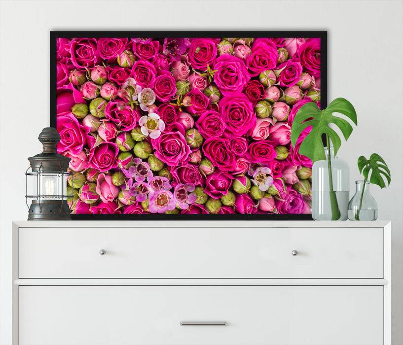 Pixxprint Blumen, Poster mit Bilderrahmen Vierteljährliche Förderung