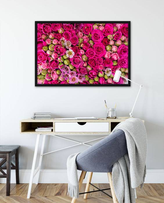 Pixxprint Blumen, Poster mit Bilderrahmen Vierteljährliche Förderung