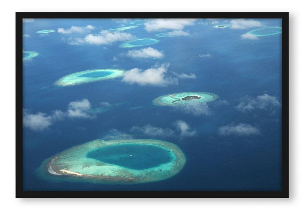 Pixxprint Trauminsel im Meer, Poster mit Bilderrahmen Clearance-Verkauf
