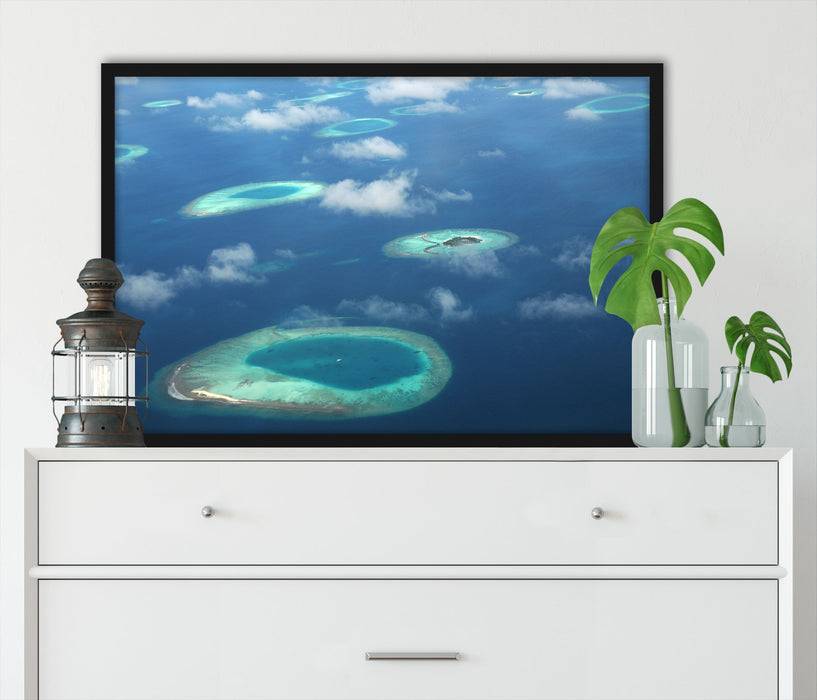 Pixxprint Trauminsel im Meer, Poster mit Bilderrahmen Clearance-Verkauf