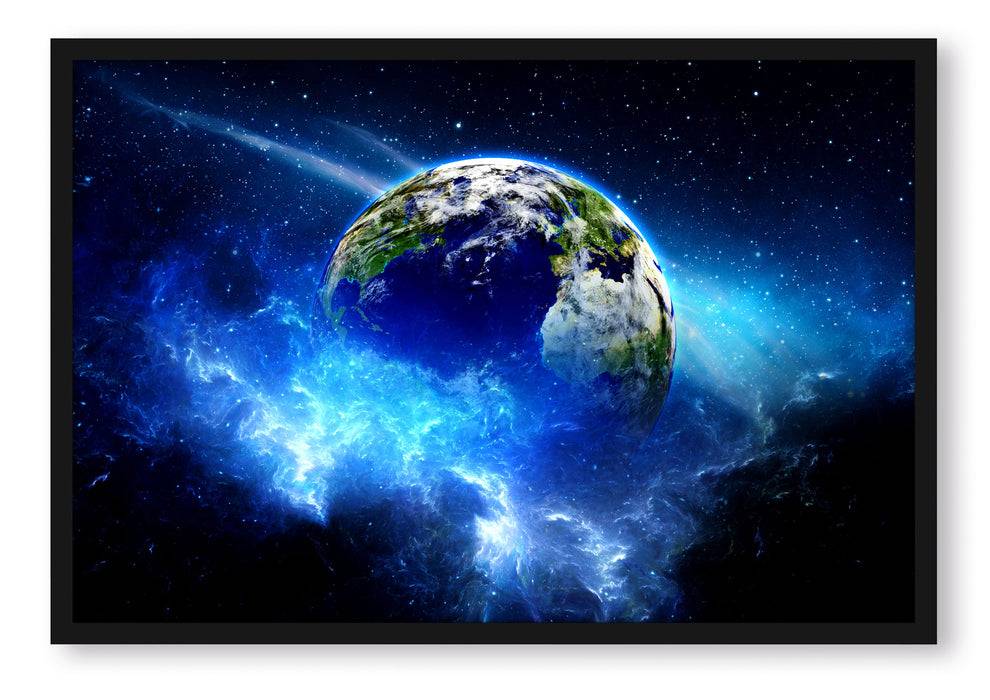 Pixxprint Planet Erde, Poster mit Bilderrahmen Black Friday Preise