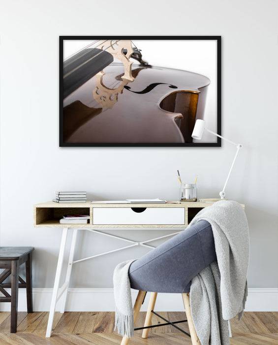 Pixxprint Cello, Poster mit Bilderrahmen Outlet