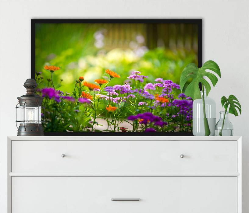 Pixxprint Blumenwiese, Poster mit Bilderrahmen Angebote