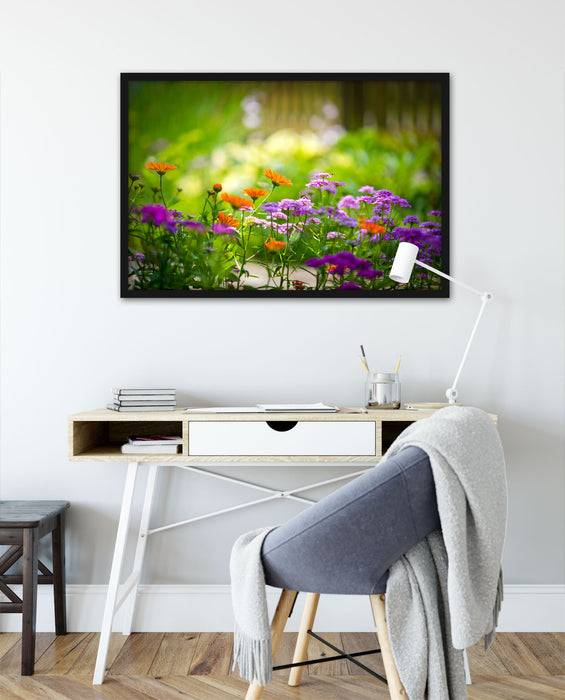 Pixxprint Blumenwiese, Poster mit Bilderrahmen Angebote