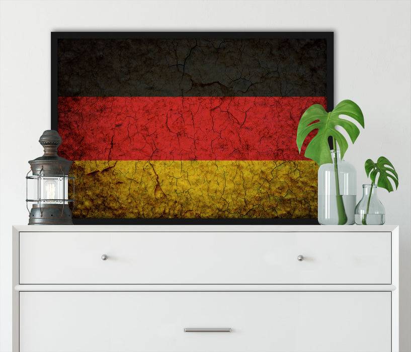 Pixxprint Deutschlandfahne, Poster mit Bilderrahmen Kostenloser Versand
