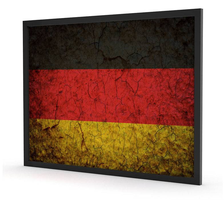 Pixxprint Deutschlandfahne, Poster mit Bilderrahmen Kostenloser Versand