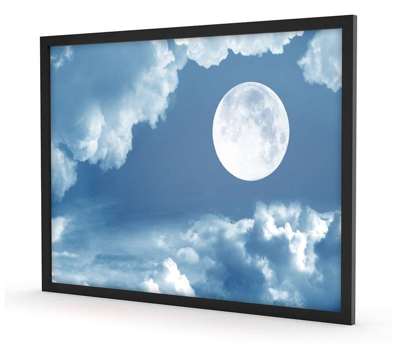 Pixxprint Vollmond, Poster mit Bilderrahmen Fabrikpreis