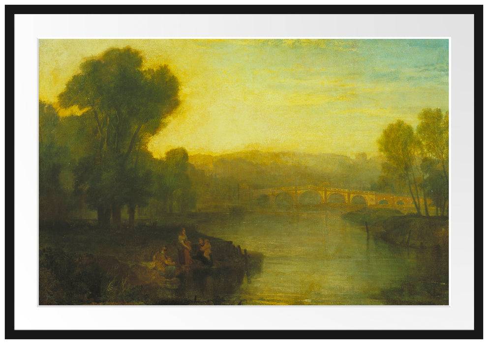 Pixxprint William Turner - View of Richmond Hill and Bridge, im Galerie-Passepartout Bilderrahmen Rabatt