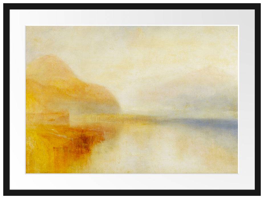 Pixxprint William Turner - Inverary Pier Loch Fyne Morning , im Galerie-Passepartout Bilderrahmen Versandkostenfrei