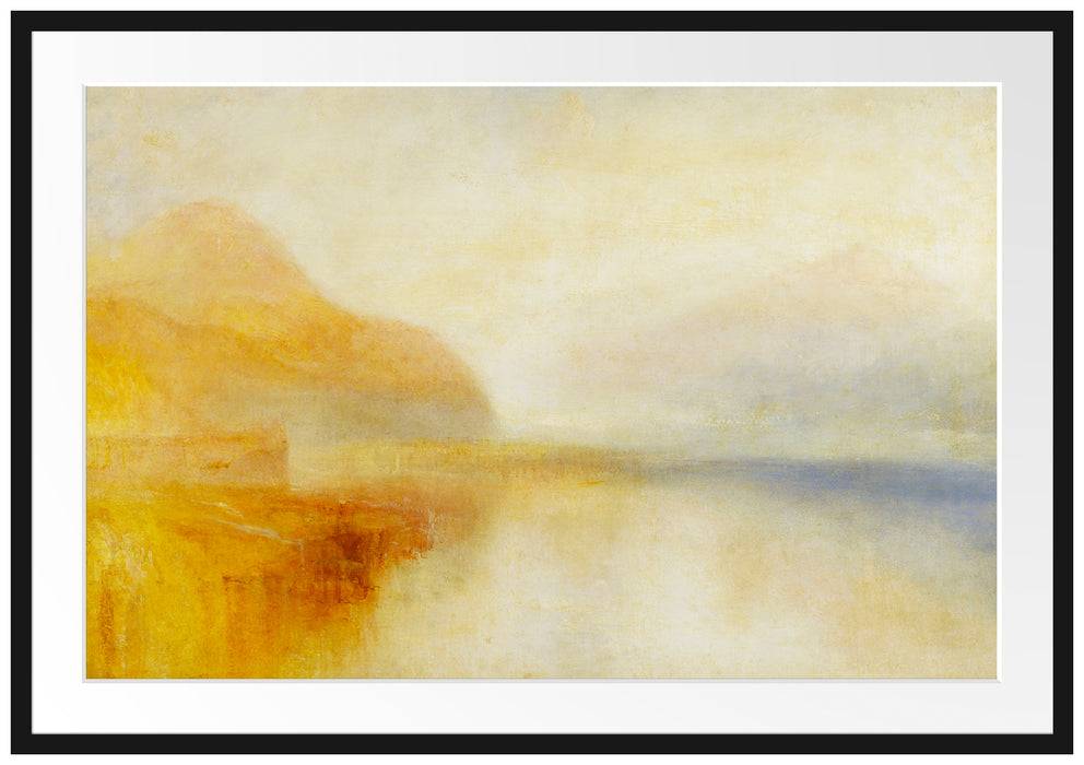 Pixxprint William Turner - Inverary Pier Loch Fyne Morning , im Galerie-Passepartout Bilderrahmen Versandkostenfrei