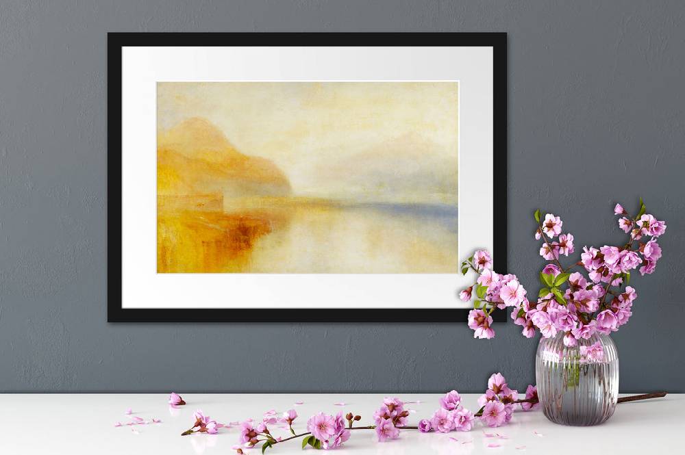 Pixxprint William Turner - Inverary Pier Loch Fyne Morning , im Galerie-Passepartout Bilderrahmen Versandkostenfrei