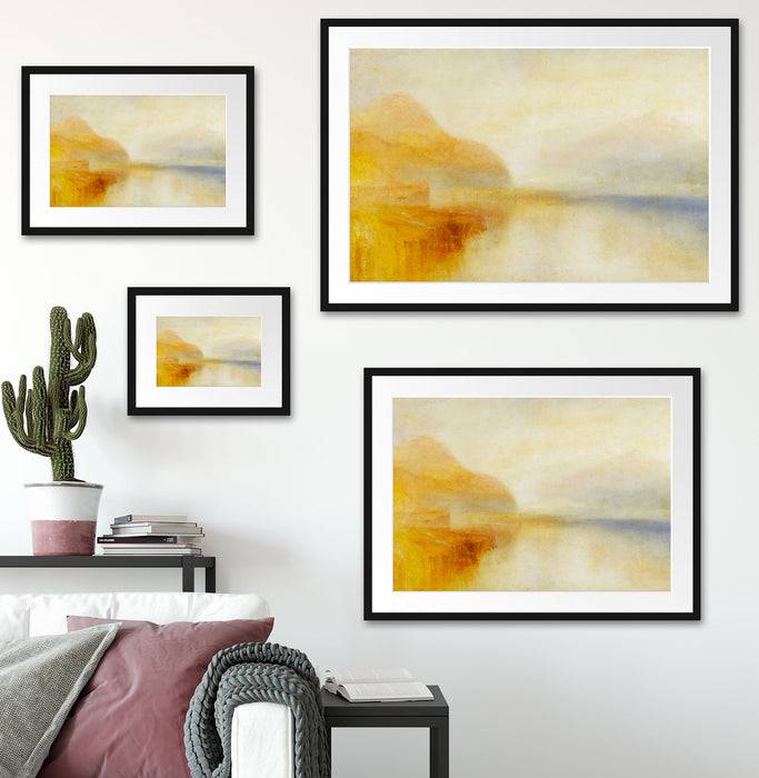 Pixxprint William Turner - Inverary Pier Loch Fyne Morning , im Galerie-Passepartout Bilderrahmen Versandkostenfrei