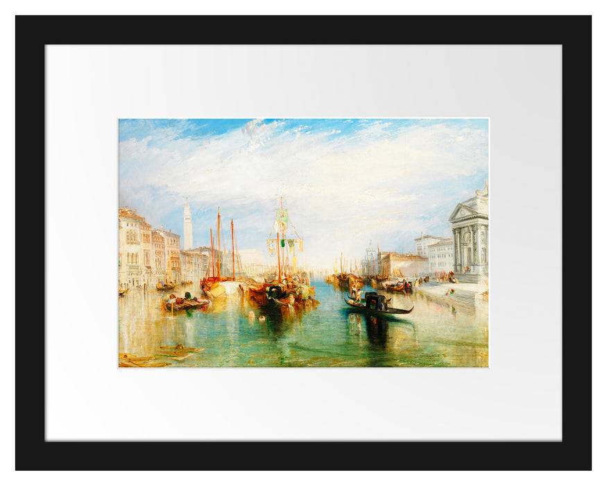 Pixxprint William Turner - Venice from the Porch of Madonna dell, im Galerie-Passepartout Bilderrahmen