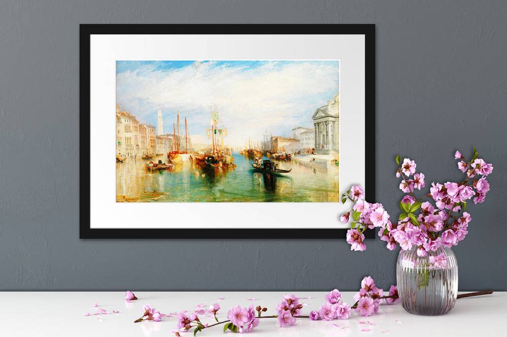 Pixxprint William Turner - Venice from the Porch of Madonna dell, im Galerie-Passepartout Bilderrahmen Flash Sale