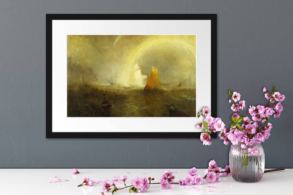 Pixxprint William Turner - The Wreck Buoy, im Galerie-Passepartout Bilderrahmen Online Shopping