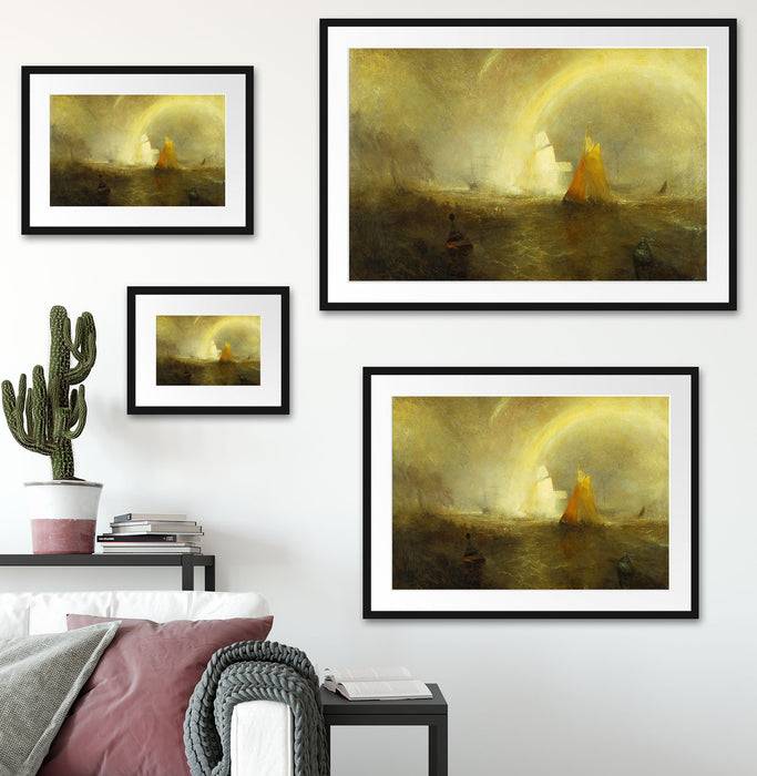 Pixxprint William Turner - The Wreck Buoy, im Galerie-Passepartout Bilderrahmen Online Shopping