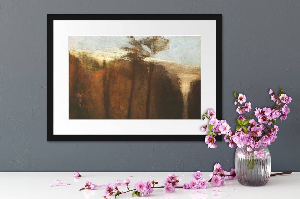Pixxprint William Turner - An Avenue of Trees , im Galerie-Passepartout Bilderrahmen Weihnachtsangebot