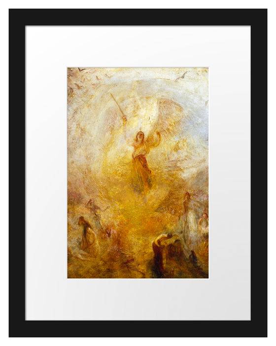 Pixxprint William Turner - The Angel Standing in the Sun, im Galerie-Passepartout Bilderrahmen