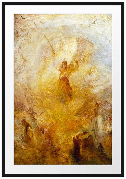 Pixxprint William Turner - The Angel Standing in the Sun, im Galerie-Passepartout Bilderrahmen Osterangebot