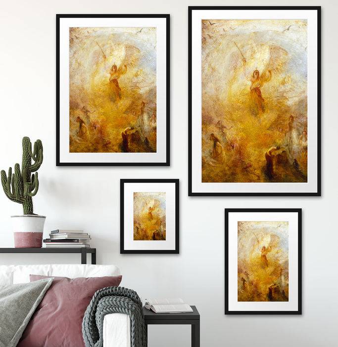 Pixxprint William Turner - The Angel Standing in the Sun, im Galerie-Passepartout Bilderrahmen Osterangebot