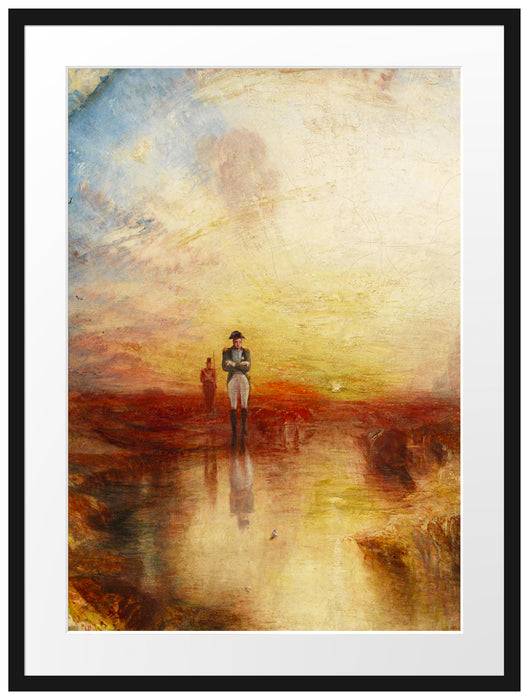 Pixxprint William Turner - War The Exile and the Rock Limpet, im Galerie-Passepartout Bilderrahmen Valentinstagsangebot