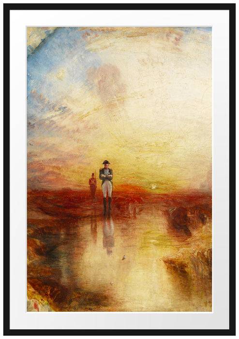 Pixxprint William Turner - War The Exile and the Rock Limpet, im Galerie-Passepartout Bilderrahmen Valentinstagsangebot
