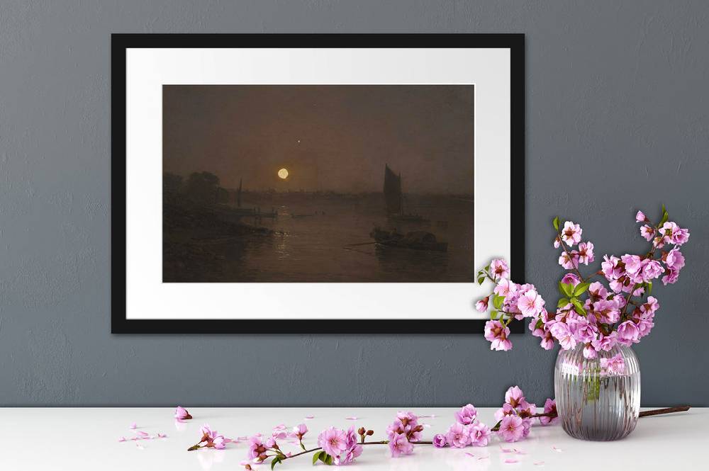Pixxprint William Turner - A Study at Millbank , im Galerie-Passepartout Bilderrahmen Jubiläumsangebot