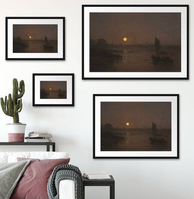 Pixxprint William Turner - A Study at Millbank , im Galerie-Passepartout Bilderrahmen Jubiläumsangebot