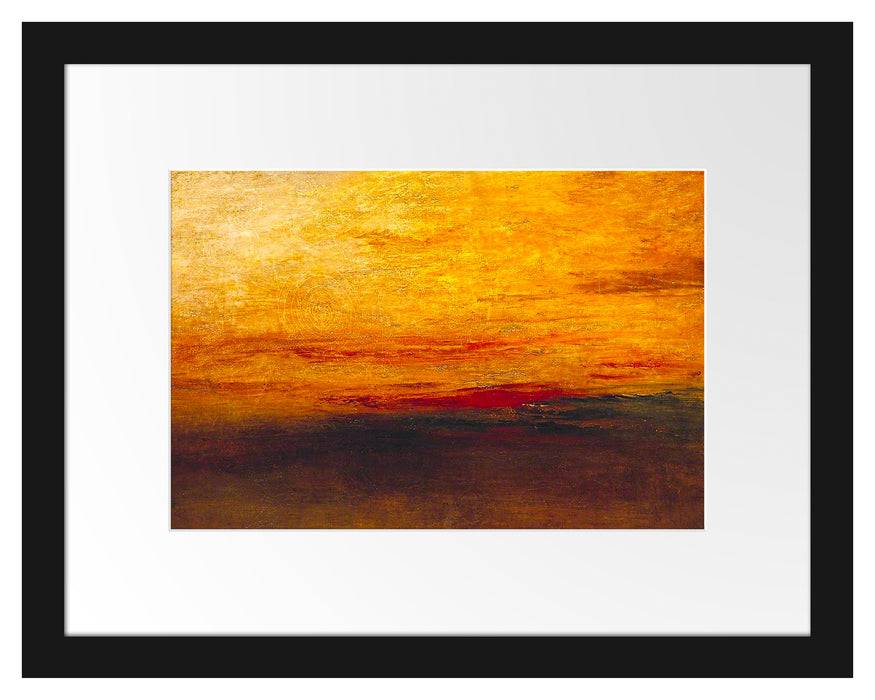 Pixxprint William Turner - Sunset , im Galerie-Passepartout Bilderrahmen