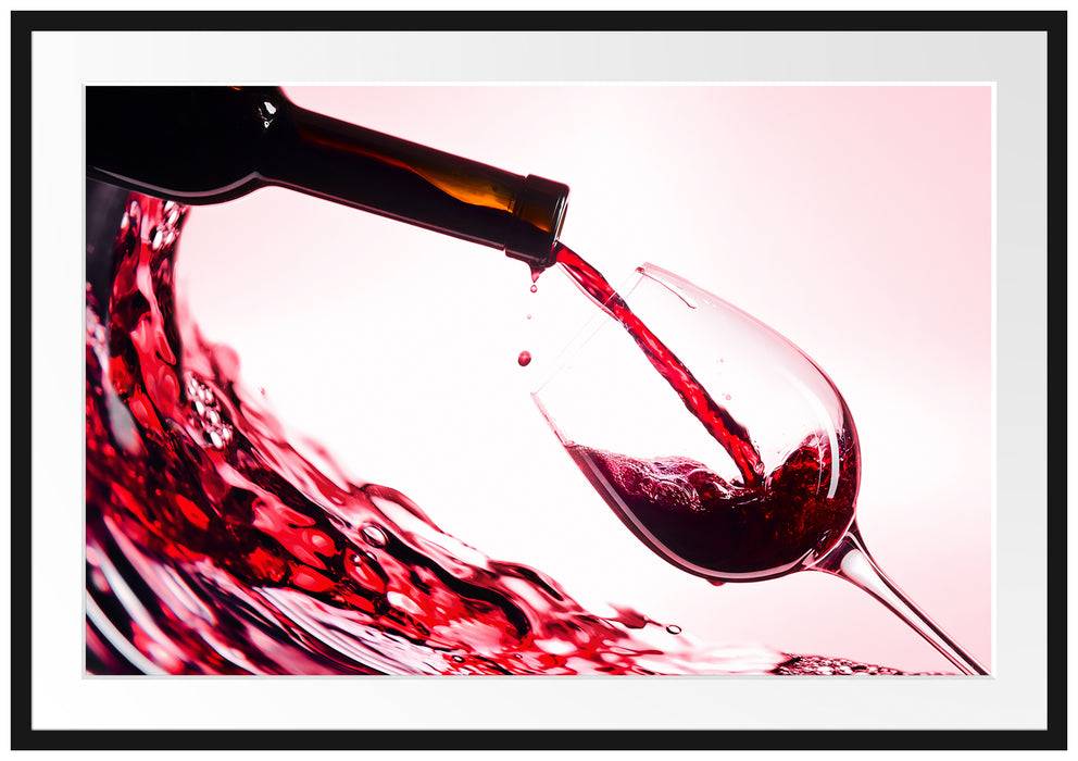 Pixxprint Wein, im Galerie-Passepartout Bilderrahmen