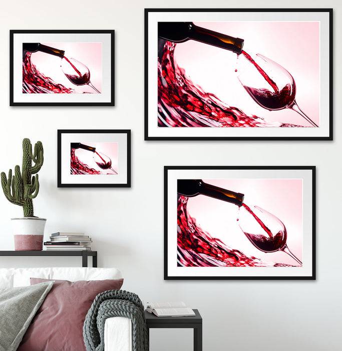 Pixxprint Wein, im Galerie-Passepartout Bilderrahmen VIP-Rabatte
