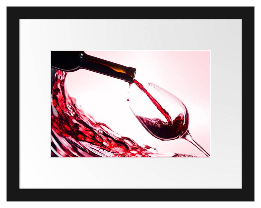 Pixxprint Wein, im Galerie-Passepartout Bilderrahmen VIP-Rabatte