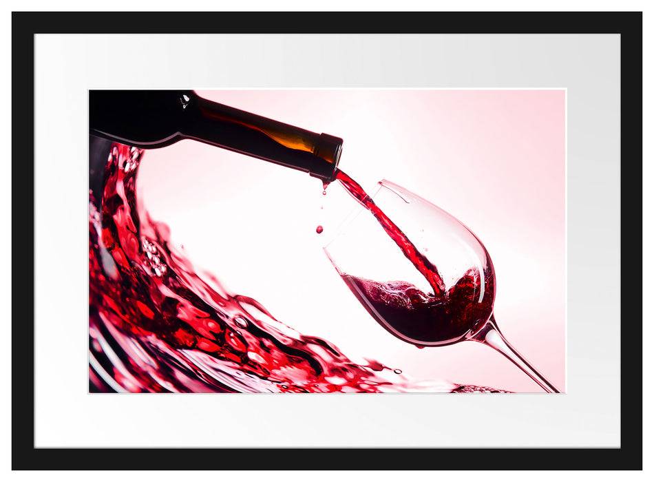 Pixxprint Wein, im Galerie-Passepartout Bilderrahmen VIP-Rabatte