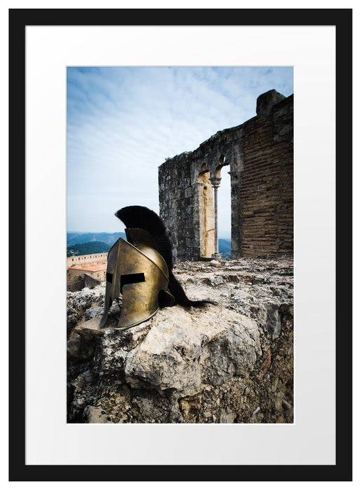 Pixxprint Gladiatorenhelm, im Galerie-Passepartout Bilderrahmen Neueste Stile