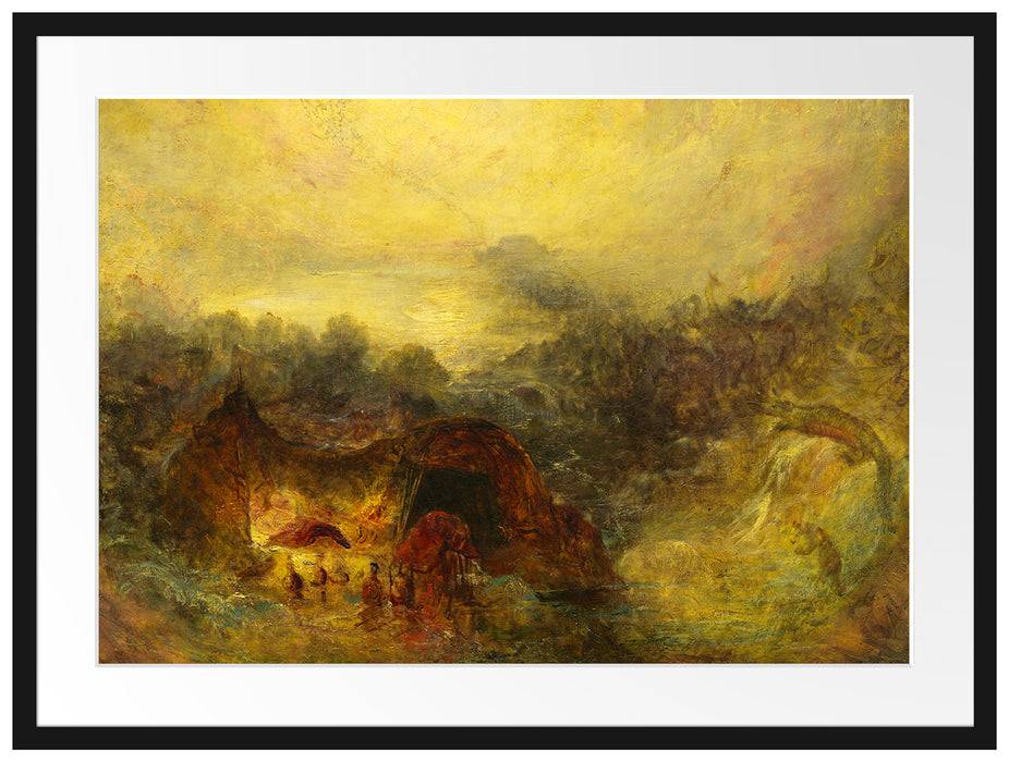 Pixxprint William Turner - The Evening of the Deluge , im Galerie-Passepartout Bilderrahmen Angebote