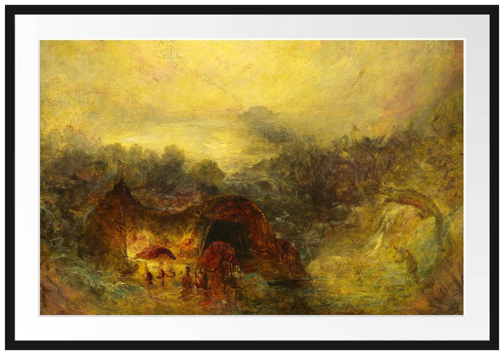 Pixxprint William Turner - The Evening of the Deluge , im Galerie-Passepartout Bilderrahmen Angebote