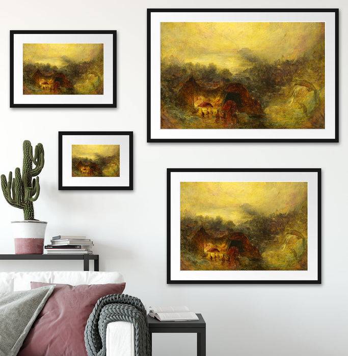 Pixxprint William Turner - The Evening of the Deluge , im Galerie-Passepartout Bilderrahmen Angebote