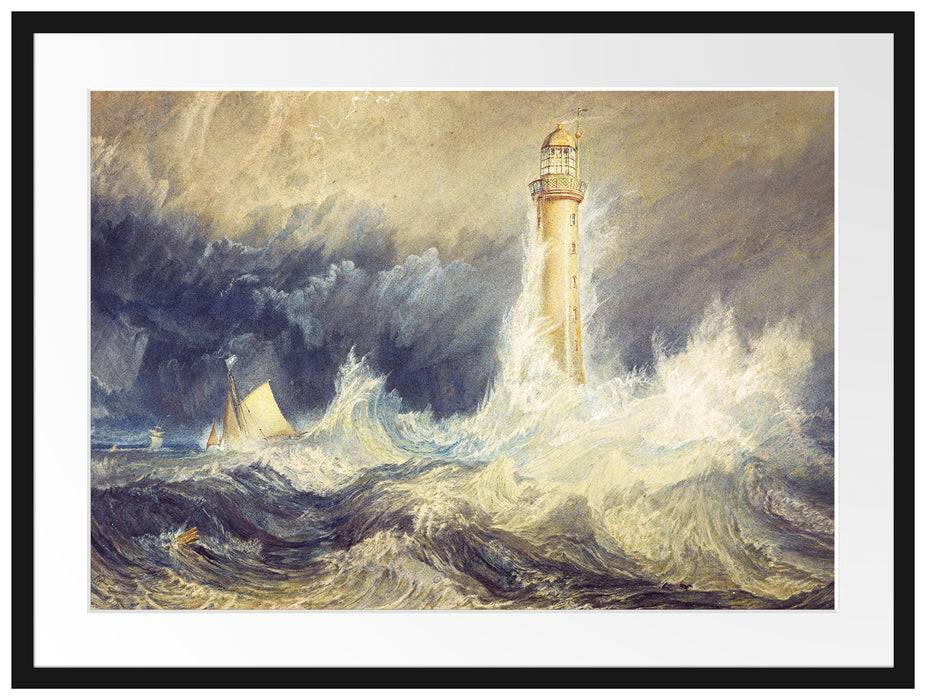 Pixxprint William Turner - Bell Rock Lighthouse , im Galerie-Passepartout Bilderrahmen Günstig kaufen