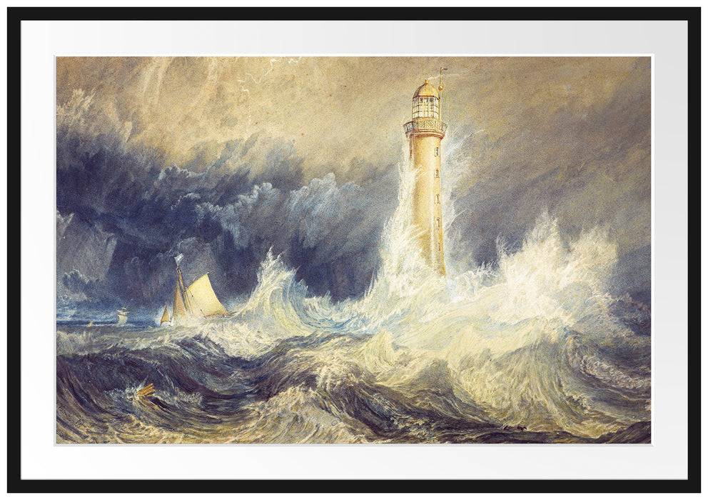 Pixxprint William Turner - Bell Rock Lighthouse , im Galerie-Passepartout Bilderrahmen Günstig kaufen