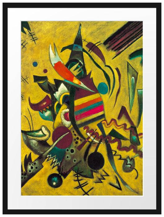 Pixxprint Wassily Kandinsky - Punkte , im Galerie-Passepartout Bilderrahmen Großer Ausverkauf