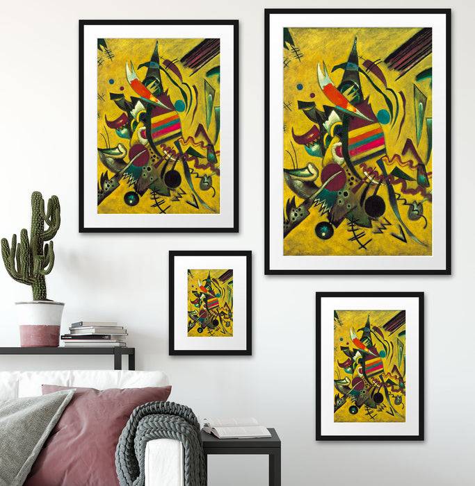 Pixxprint Wassily Kandinsky - Punkte , im Galerie-Passepartout Bilderrahmen Großer Ausverkauf