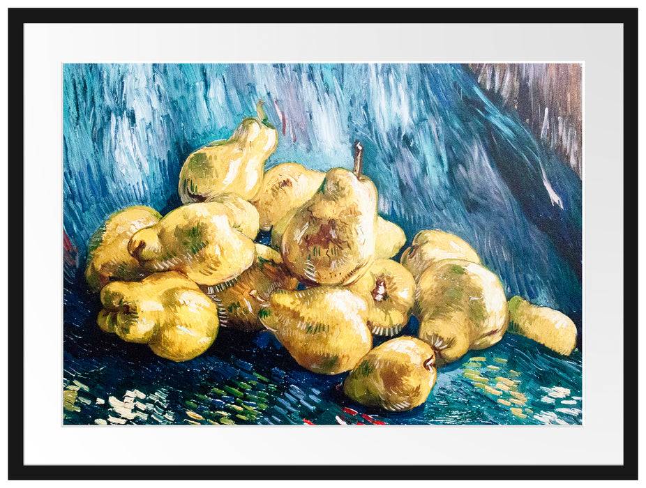 Pixxprint Vincent Van Gogh - Stillleben mit Birnen , im Galerie-Passepartout Bilderrahmen Flash Sale