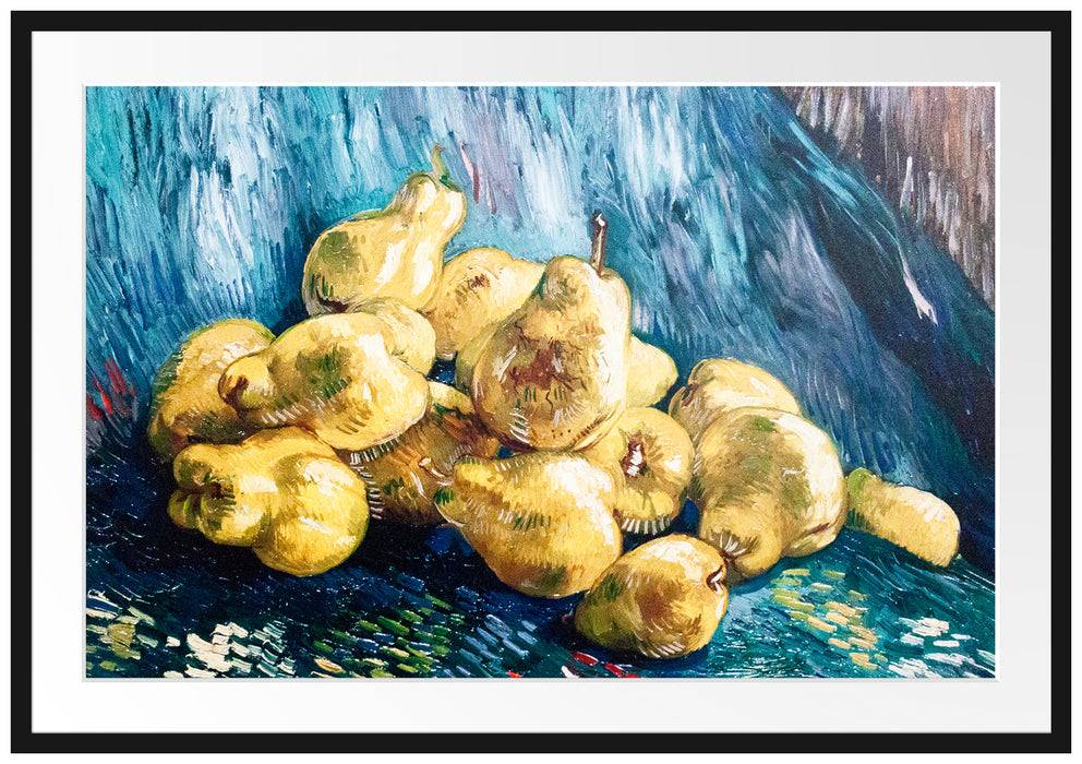 Pixxprint Vincent Van Gogh - Stillleben mit Birnen , im Galerie-Passepartout Bilderrahmen Flash Sale