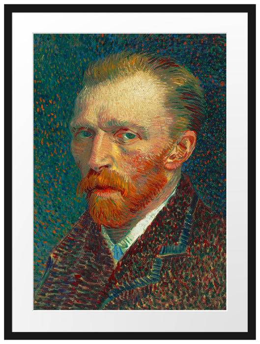 Pixxprint Vincent Van Gogh - Selbstbildnis , im Galerie-Passepartout Bilderrahmen Begrenztes Angebot