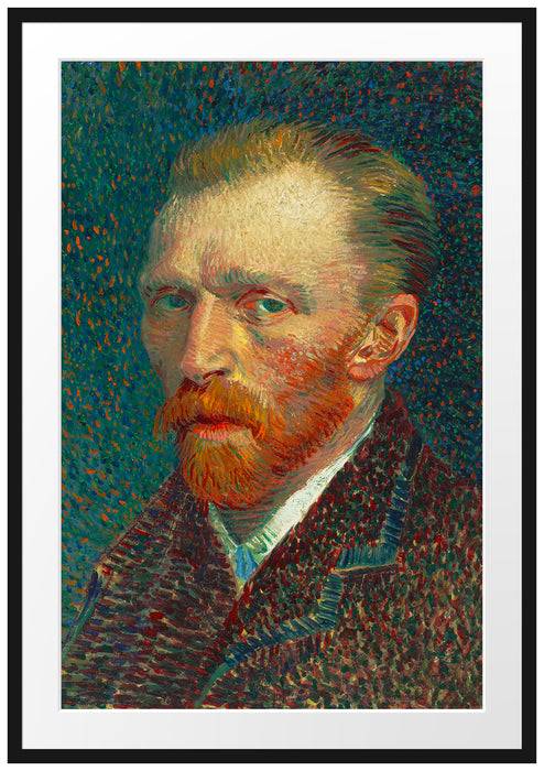 Pixxprint Vincent Van Gogh - Selbstbildnis , im Galerie-Passepartout Bilderrahmen Begrenztes Angebot