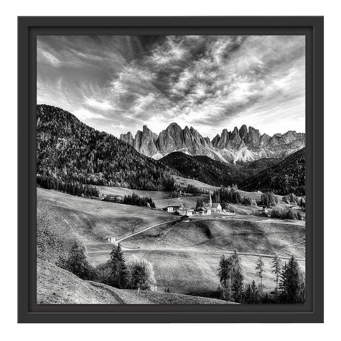 Pixxprint Herbstliche Landschaft in den Dolomiten, Monochrome, im Schwebe-Effekt Bilderrahmen Cyber Monday
