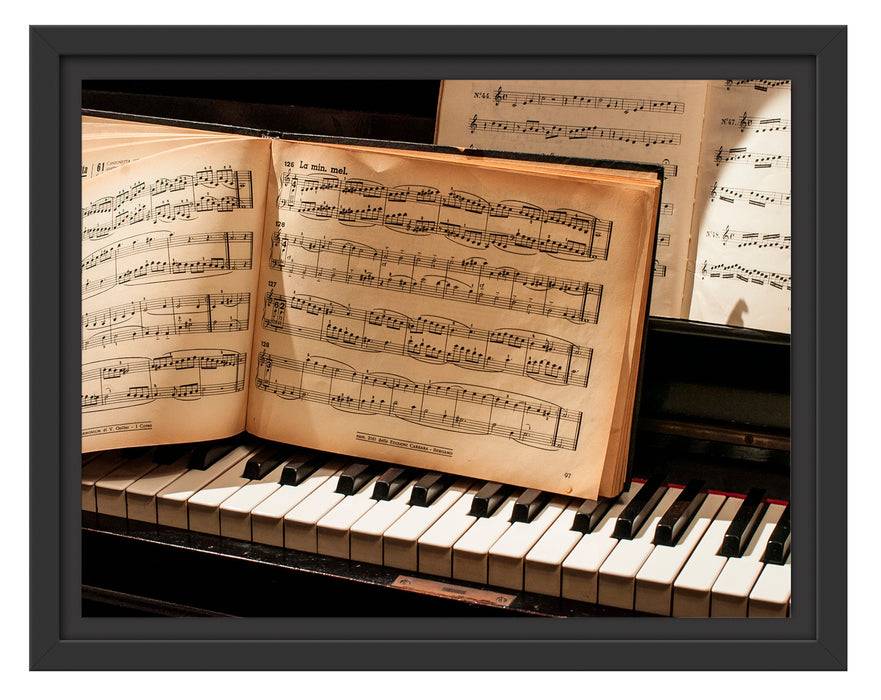 Pixxprint Klavier Noten Piano, im Schwebe-Effekt Bilderrahmen Speichern exportieren