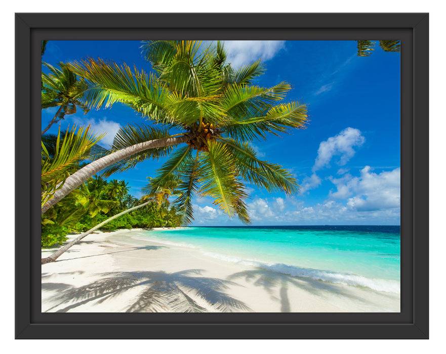 Pixxprint Palmenstrand, im Schwebe-Effekt Bilderrahmen Online