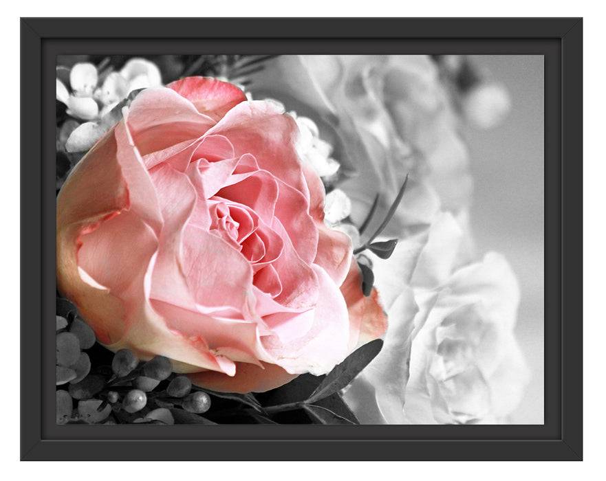 Pixxprint Wunderschöner Pfingstrosenstrauß, im Schwebe-Effekt Bilderrahmen Fabrik Onlineshop